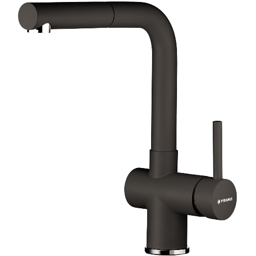 Baterie Bucatarie Capriccio  Monocomanda  Pipa Inalta Dreapta  Cap Extractabil  Aerator  Limitare  Debit  Finisaj  Grafit