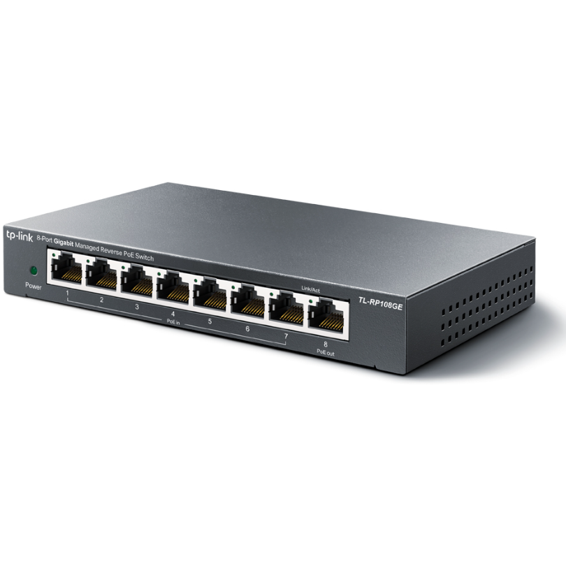 Switch TL-RP108GE Easy Smart  7xGb Passive POE-in 1xGb Negru