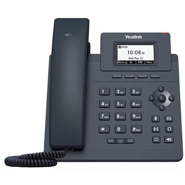 Telefon VoIP Yealink SIP-T30P cu adaptor alimentare Black
