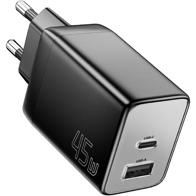 Incarcator ECT45W-LJB01-Z 45W USB A USB C  Negru