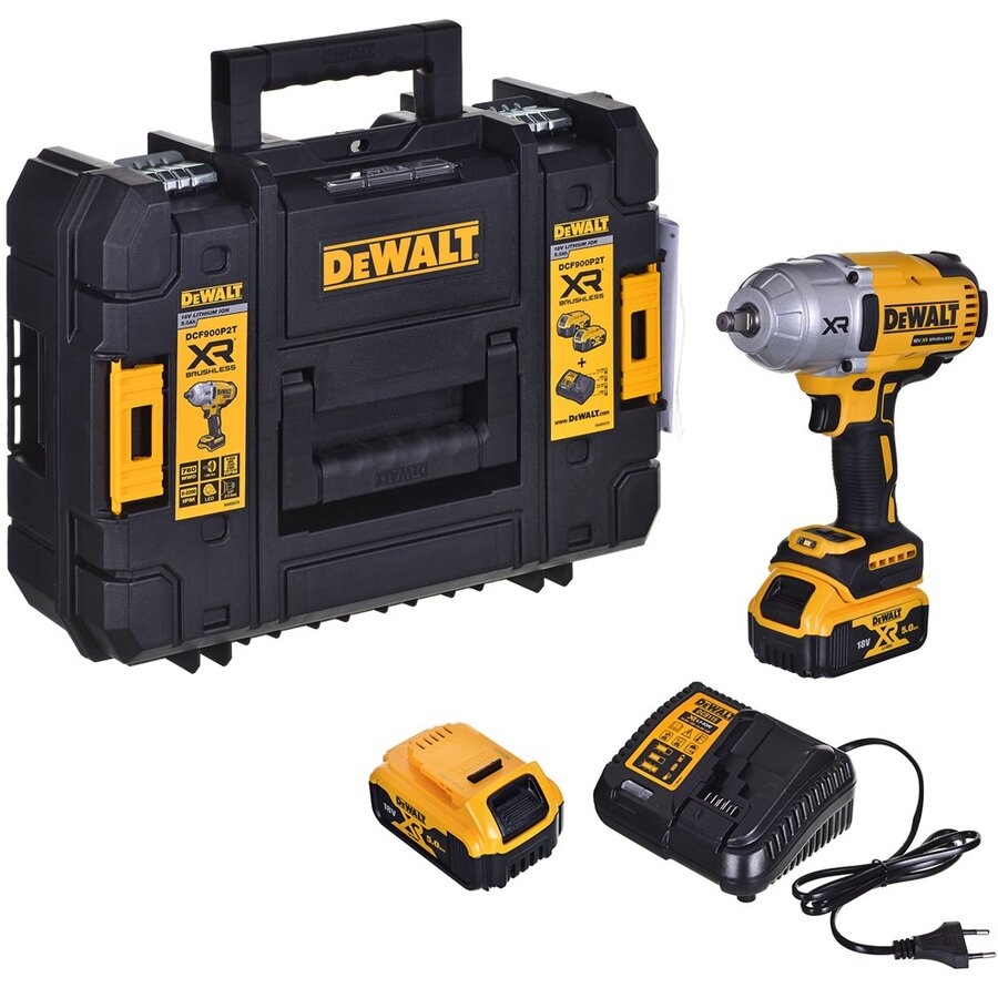 Cheie Cu Impact 1/2 18V 2x5.0Ah DCF900P2T-QW Galben