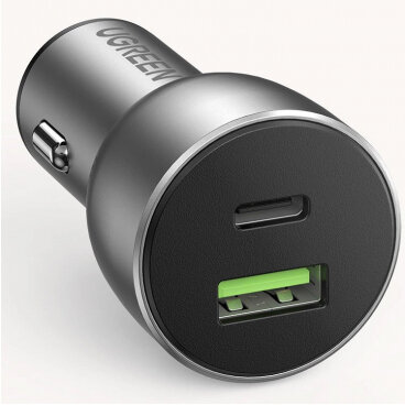 Incarcator Auto Ugreen CD213 36W 3A 1x USB-A - 1x USB-C Gri — imaginea 4
