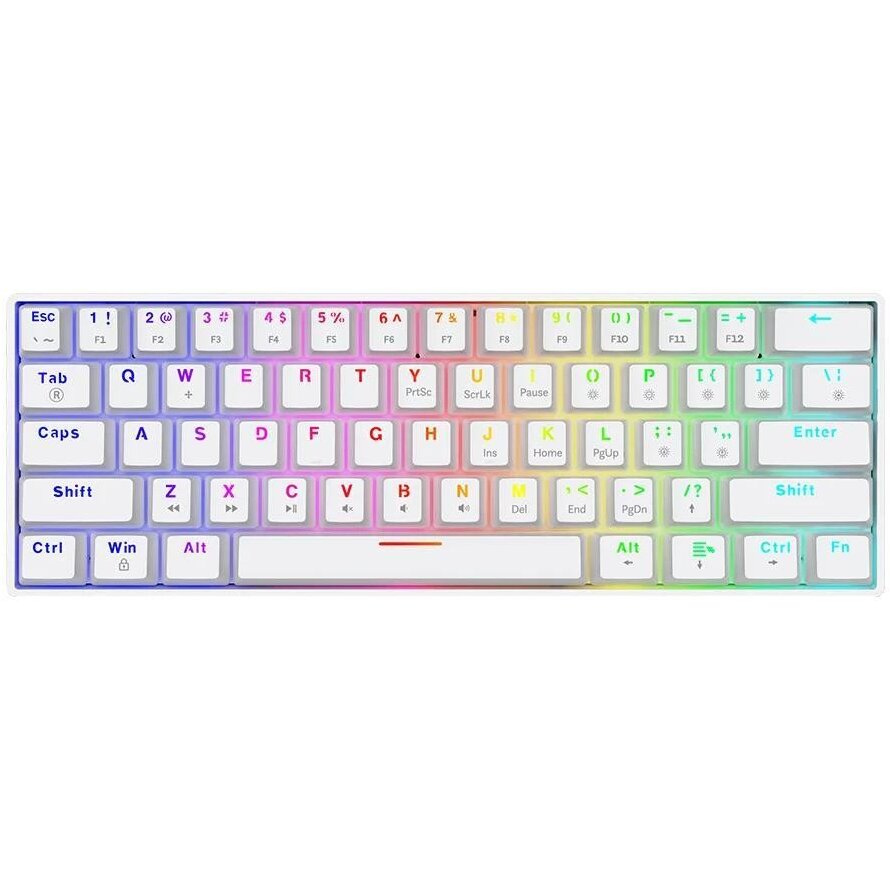 Tastatura WHITEOUT X2 BROWN Outemu Hot Swap RGB Alb