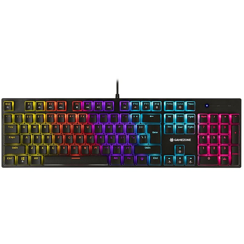 Tastatura GameZone Unique Pudding USB RGB Negru