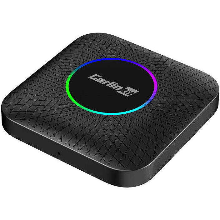 Tbox Plus LED, Carplay si Android, 4GB RAM, WiFi, Negru