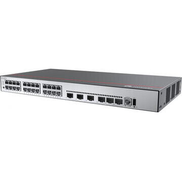 Switch S5735-L24P4XE-A-V2 24x10/100/1000BASE-T 4x10GE SFP+ 2x12GE PoE+ AC Negru