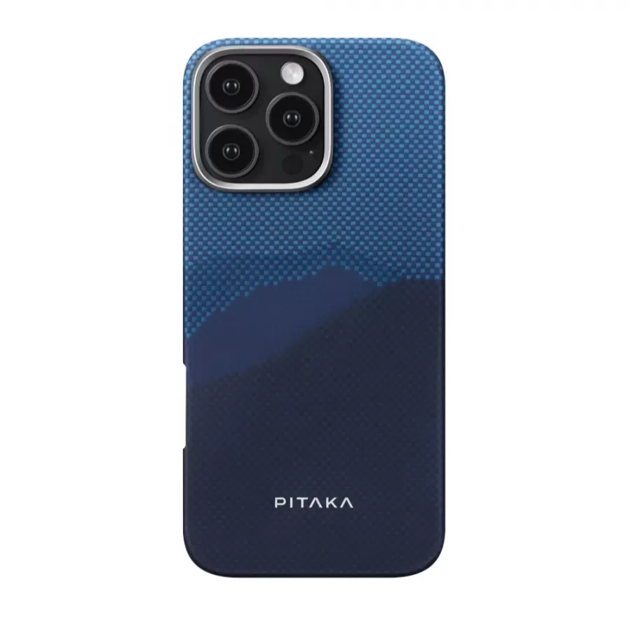 Husa Telefon Pitaka MagEZ 5 Starpeak Aramida Pentru iPhone 16 Pro MagSafe Over The Horizon Albastru