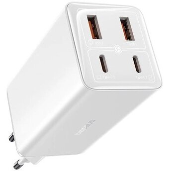 Incarcator Retea GaN6 Pro Quick Charge 100W 2 x USB Type-C Output 5V/3A 2 x USB Alb