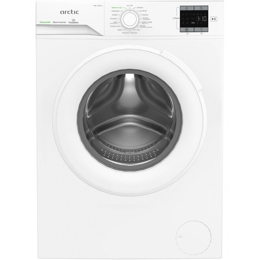 Masina de Spalat Rufe APLM1WFSU17210WG 7kg 1200rpm Motor Silent Inverter ExtraSteam Drum Clean+Steam Child Lock Anticrease Digital Display C...