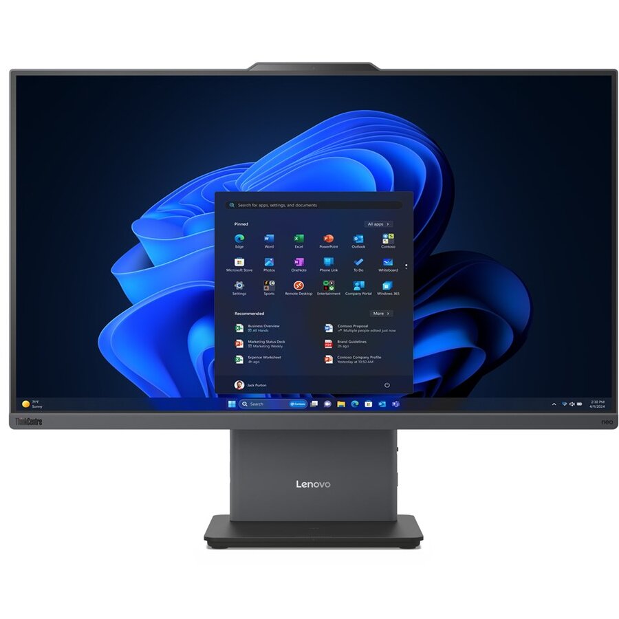 All-In-One PC ThinkCentre neo 50a 27 G5 Intel Core i3-1315U 27inch 8GB DDR5-SDRAM 512GB SSD Wi-Fi 6 (802.11ax) Windows 11 Pro Gri