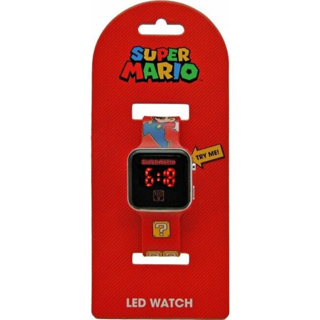 Ceas GSM4107 Super Mario LED Calendar Rosu