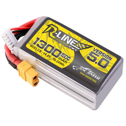 Baterie R-Line Version 5.0 1300mAh 14.8V 150C 4S1P Cu Mufa XT60