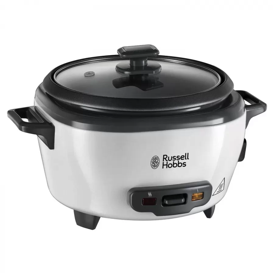 Aparat de Gătit Orez Russell Hobbs 27030-56 0.8L Menținere Automata la Cald 300W Alb/Negru