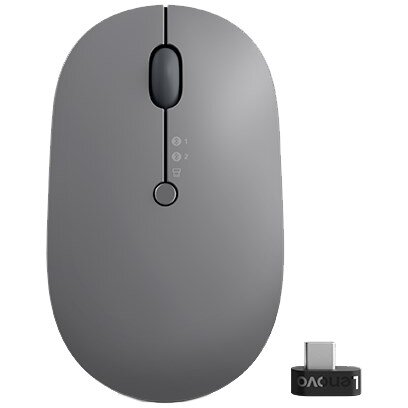 Mouse Go Multi-Device Office Ambidextrous RF Wireless + Bluetooth Optical 2400DPI Gri