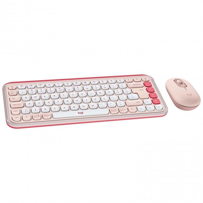 Kit Tastatura + Mouse POP ICON Combo Roz