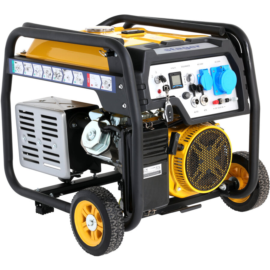 Generator Curent FD 6500ER Automatic Open-Frame 5.5kW G2 Monofazat Benzina Pornire  Electrica Galben/Negru