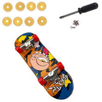 Mini Skateboard Pentru Degete Cu Roti De Schimb Si Surubelnita 9 cm