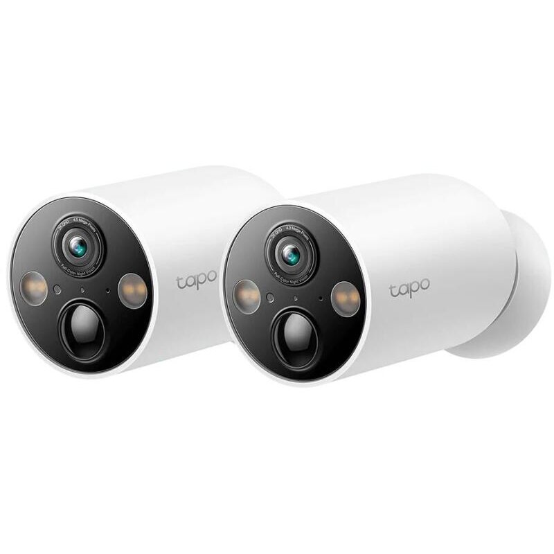 Set 2 Camere IP de Exterior Tapo C425  IP66 Distanta IR 15M Lentila Fixa 3.15MM 4Mpx Rezolutie 2K Wireless Microfon Alb