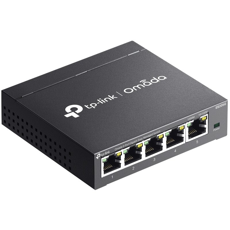 Switch 5 Porturi Gigabit, cu management, Tp-Link Omada ES205G, Plug and Play, Metal, Control din app - imagine 2