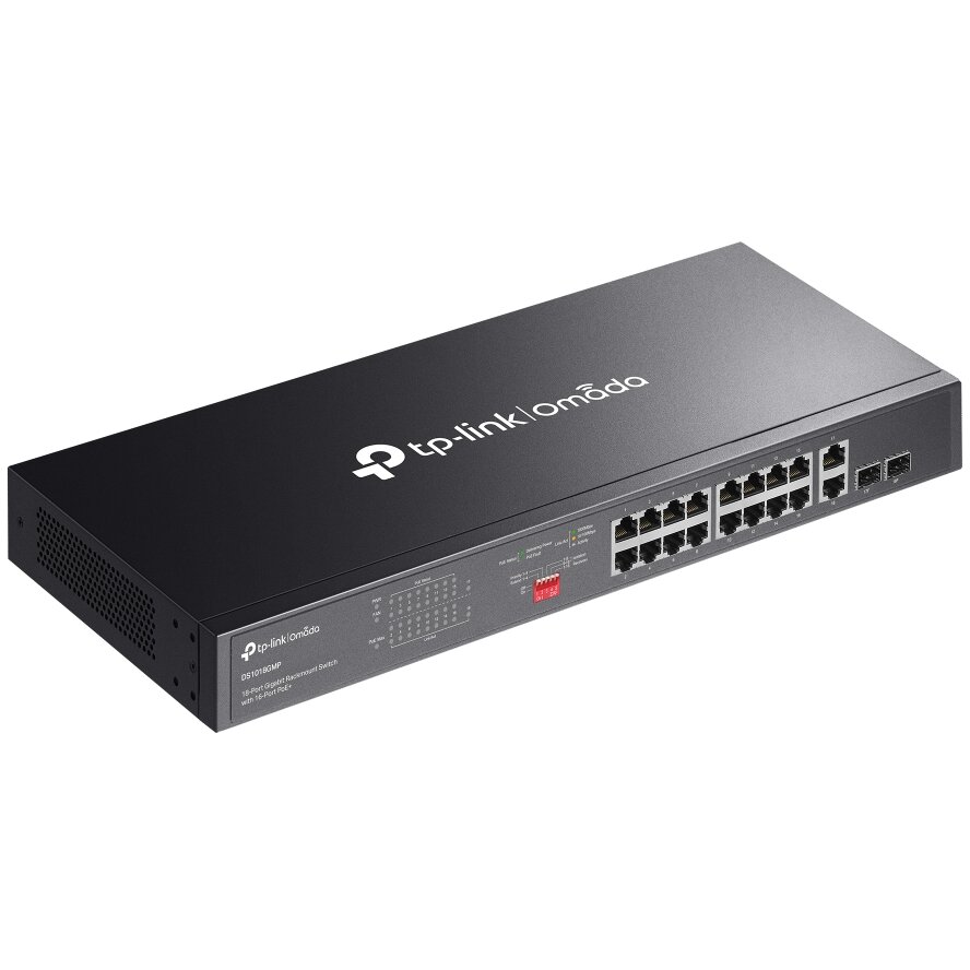 Switch Omada Tp-Link DS1018GMP, 18 x Porturi Gigabit, PoE+, 2 x Combo SFP, 250W, Rackmount - imagine 2