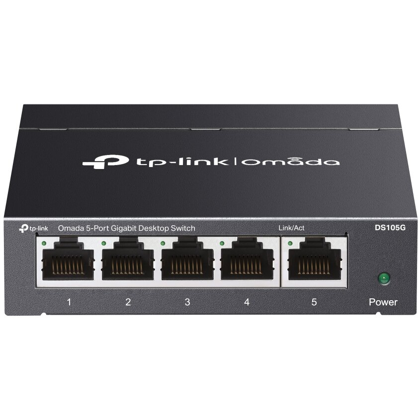 Switch Omada DS105G fara Management 5 Porturi Gigabit Carcasa Metalica Negru