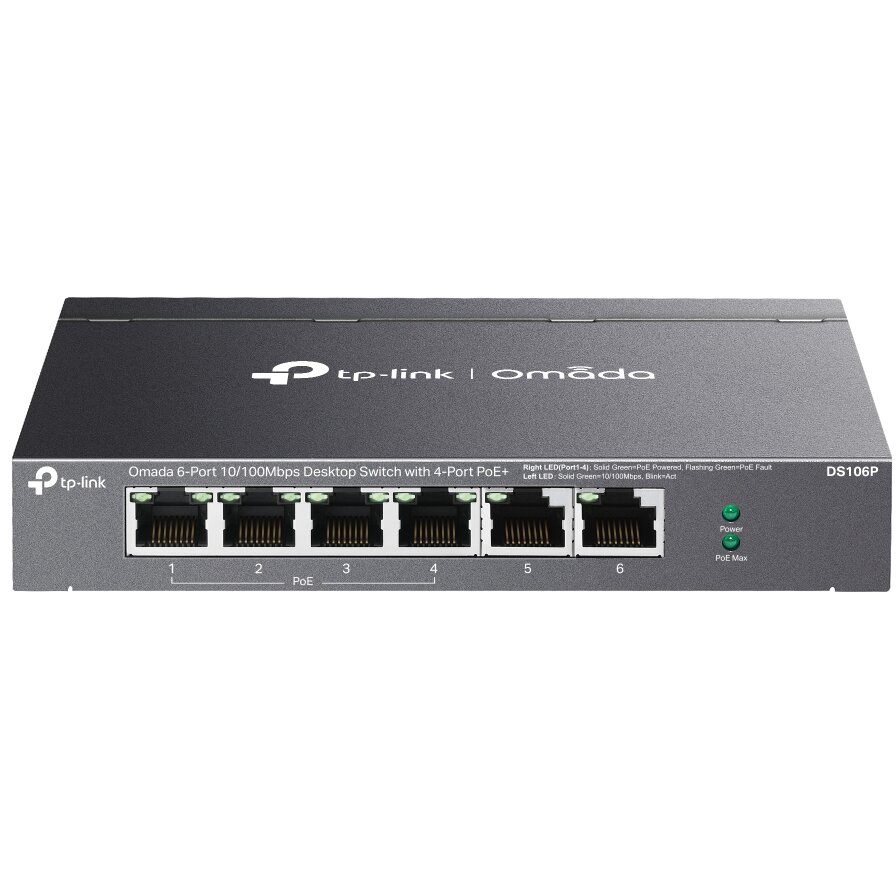 Switch Omada 6-Port 10/100 Mbps Desktop Negru