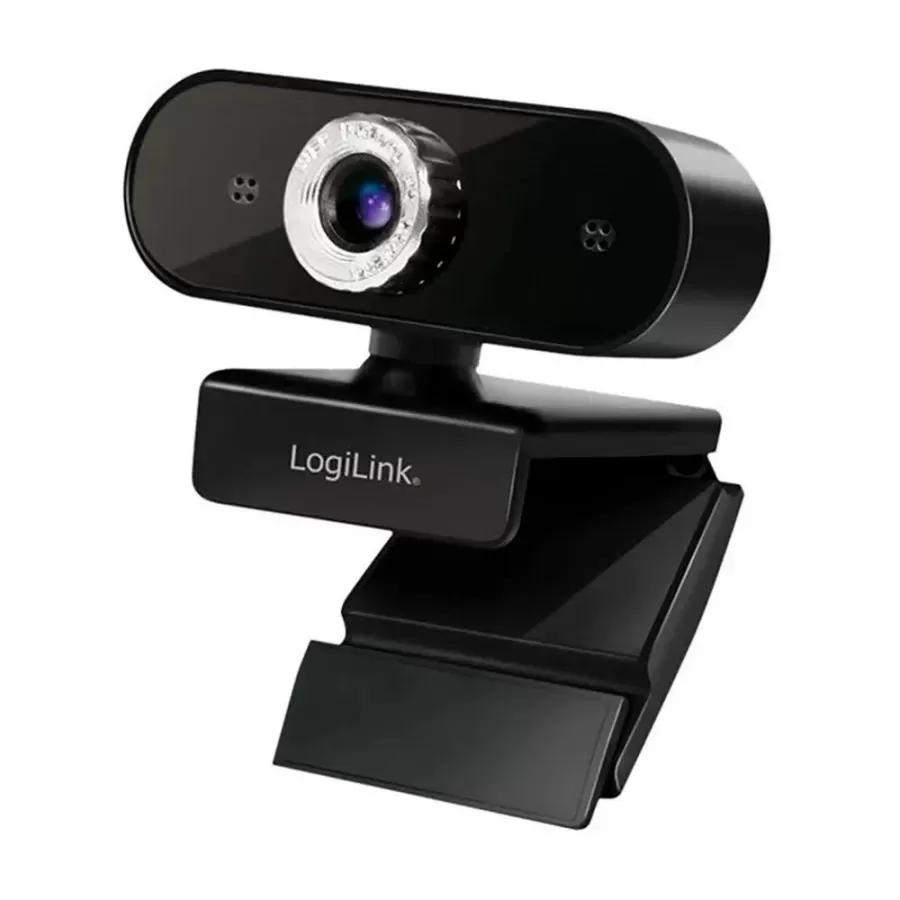 Camera Web Logilink UA0371 Full-HD Rezoluție Video 1920x1080 Inclinare 30 Grade Rotație 180 Grade Microfon Cablu 1.45M Negru
