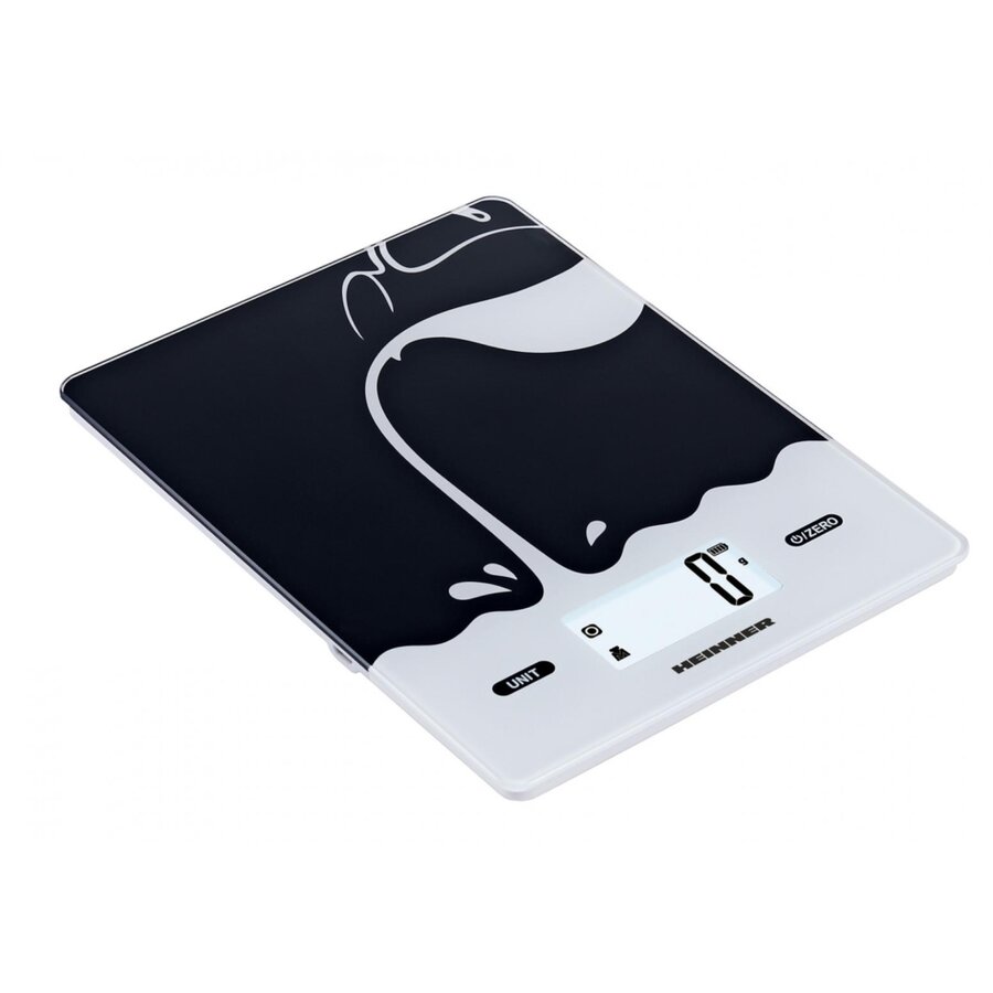 Cantar De Bucatarie HKS-BK5USB Sticla Securizata Display LCD Alb-Negru