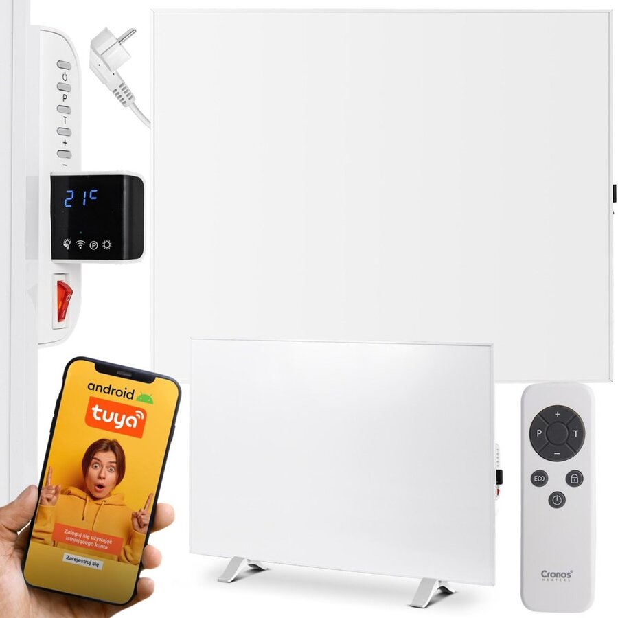 Panou Radiant cu Infrarosu Synthelith Pro CRP-300TWP Telecomanda si Wi-Fi 300W Alb