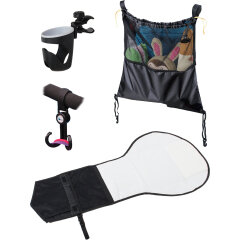Set Accesorii Cărucior Altabebe AL1970 Salteluta De Infasat Cârlig Suport De Pahar Geantă