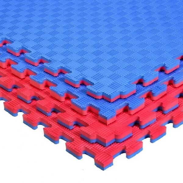 Covor Tip Puzzle XXL EVA100RB din Spuma Eva 100x100CM Grosime 2CM Antiderapant Rosu/Albastru