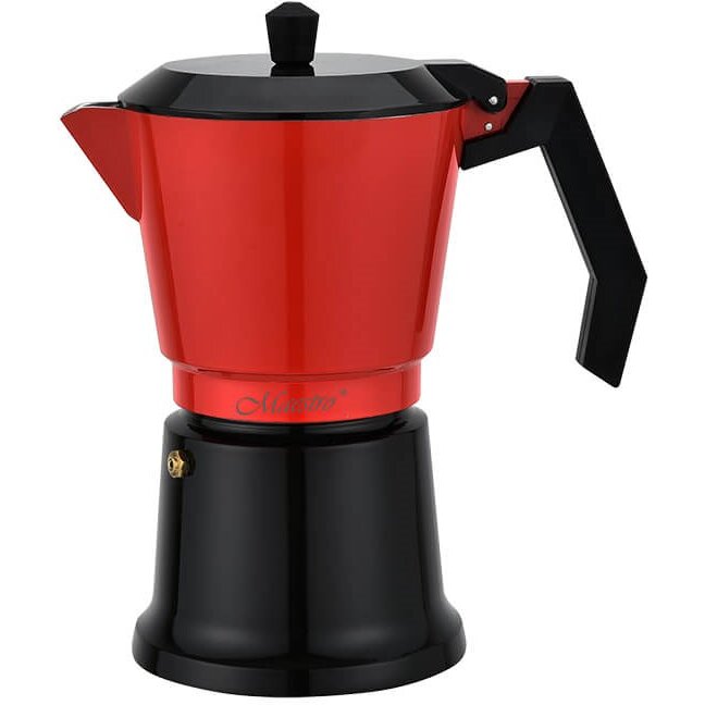 Cafetiera Mokka MR-1657-9 Aluminiu 450Ml Negru-Rosu