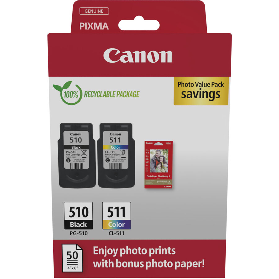 Cartuș Inkjet Canon PG-510/CL-511 PVP/ Multicolor
