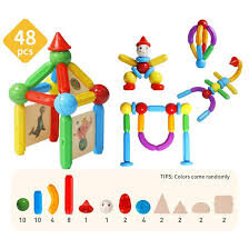 Set De Constructie Magnetic STICK 48 Piese Multicolor