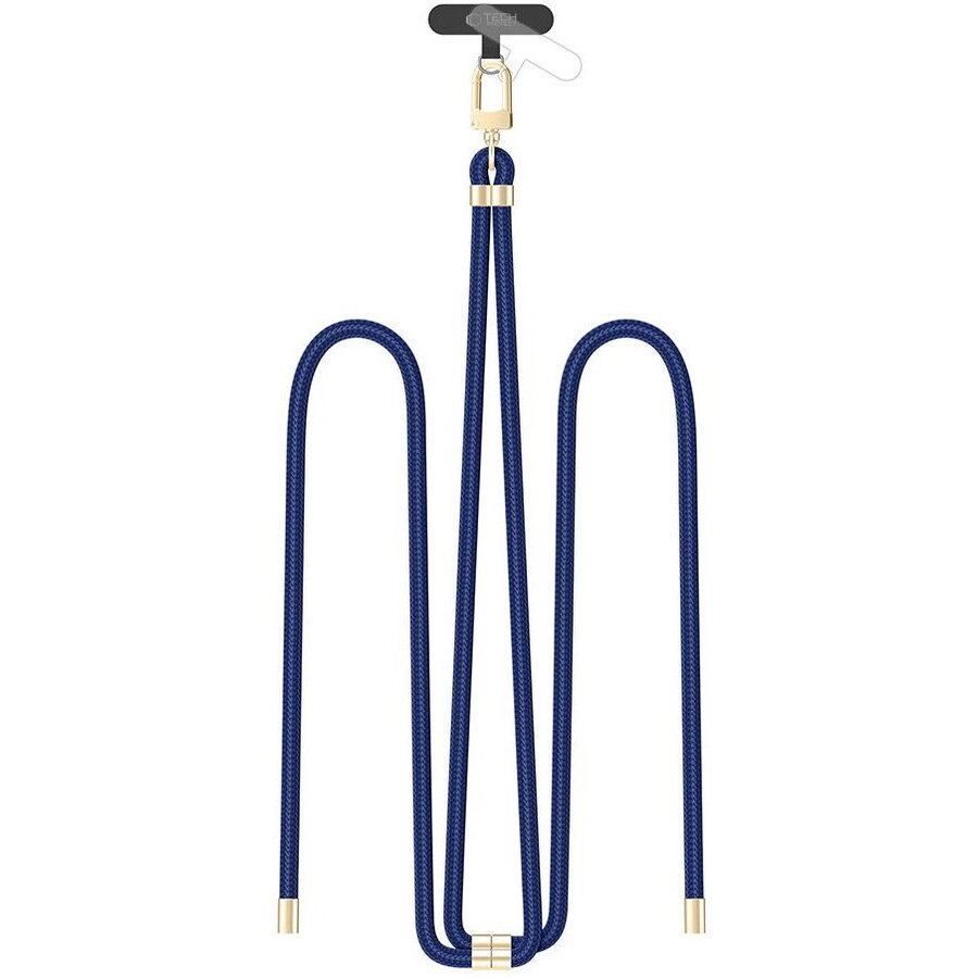 C7S Rope Crossbody, Ajustabil, Bleumarin/Auriu