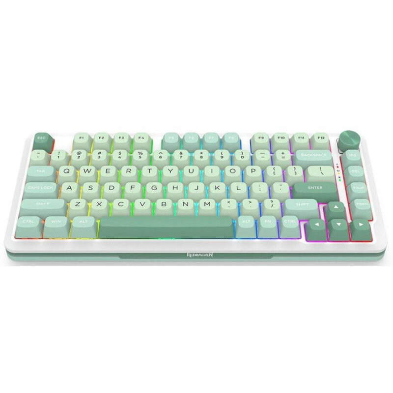 Tastatura Gaming Cyrus Pro Mecanica cu Fir si Wireless Iluminare RGB Alb/Verde