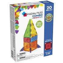 Set Magnetic De Construit Cu 20 Piese Mix De Marimi Combo + microMAGS Multicolor