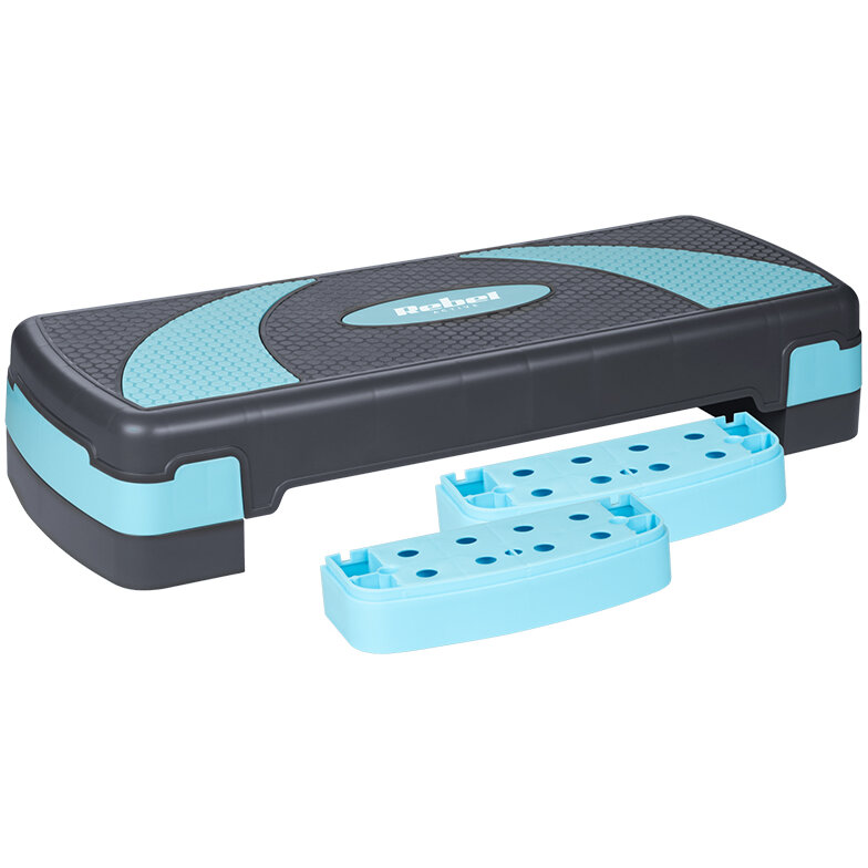 Stepper Aerobic Rebel ACTIVE 3x Nivele PP Gri/Albastru — imaginea 5