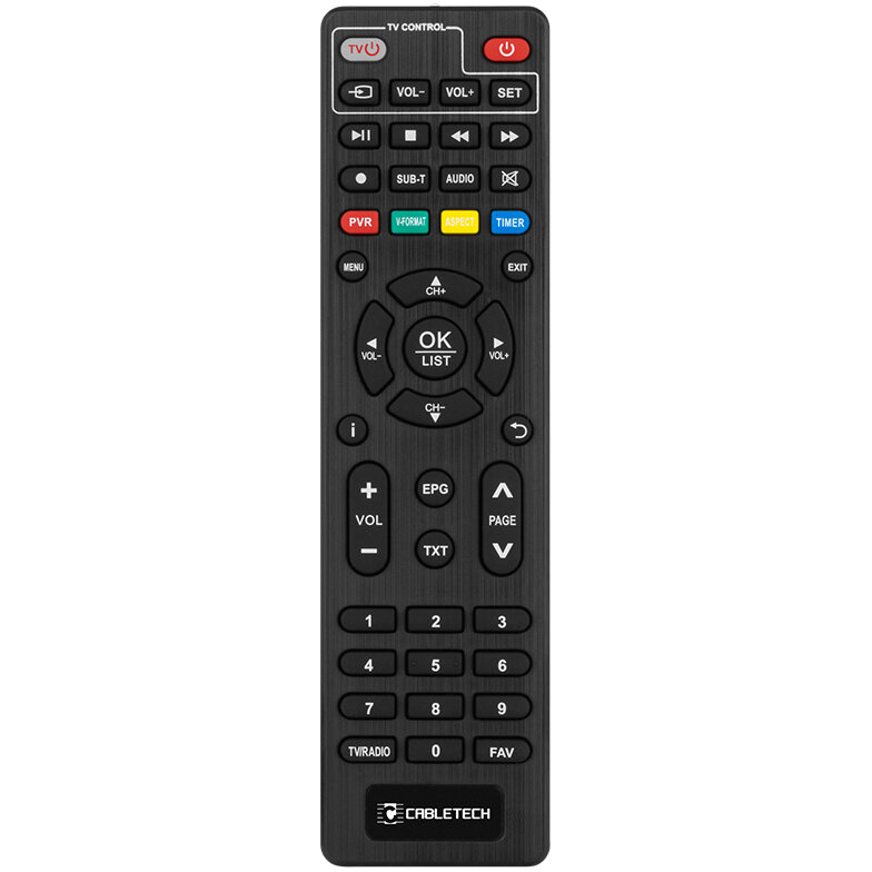 Tuner Cabletech URZ0338A DVB-T2 H.265 Afișaj LED Control Parental Negru — imaginea 4