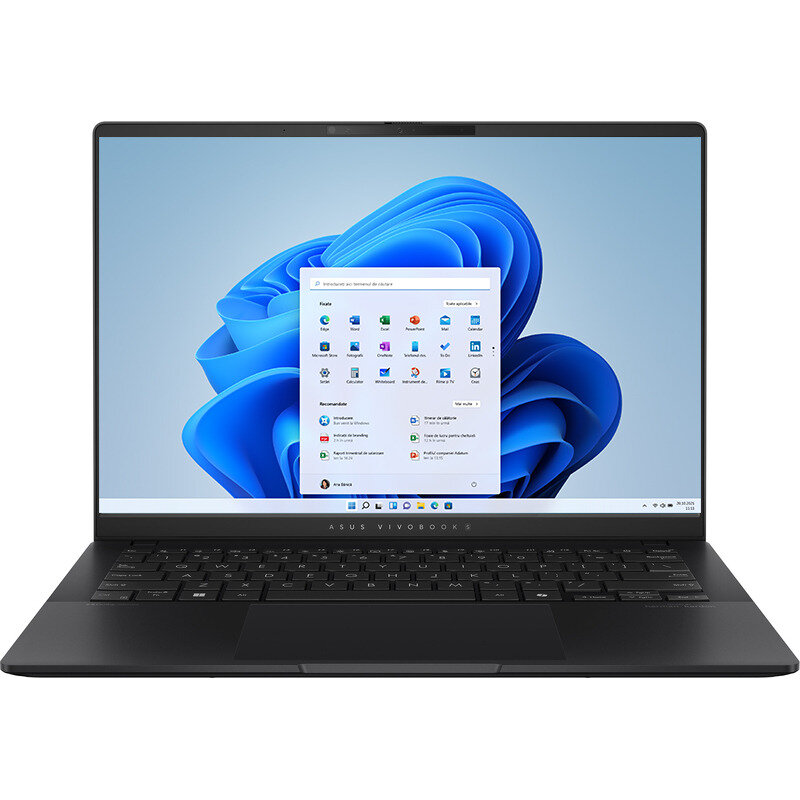 Laptop Vivobook S 14 OLED S5406SA-QD105X 14 inch FHD+ Intel Ultra 7 256V 16GB LPDDR5X 1TB SSD Windows 11 Pro Neutral Black