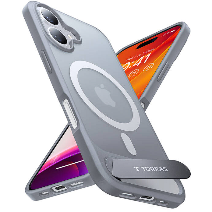 Husa Torras Pstand Series Apple iPhone 16 Plus Gri