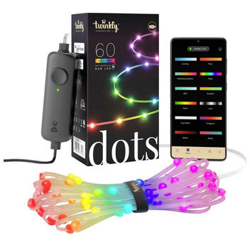 Banda LED Inteligenta Dots TWD060STP-T 60 LED-uri RGB Control Wi-Fi Cablu Transparent 3M Multicolor