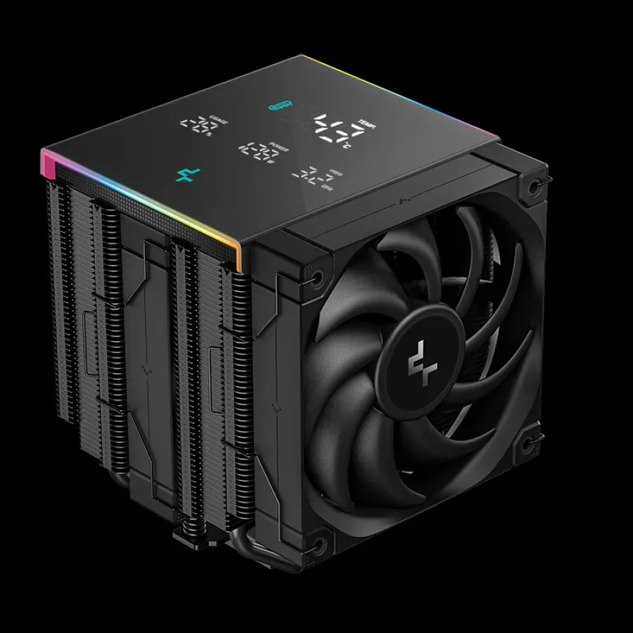 Cooler Deepcool Ak620 Digital Pro Skt. Intel Și AMD Răcire Cu Aer Vent. 2 x 120Mm 500 - 1750 Rpm 6 Heatpipes Înălțime 163Mm AfIsaj Digital LED RGB