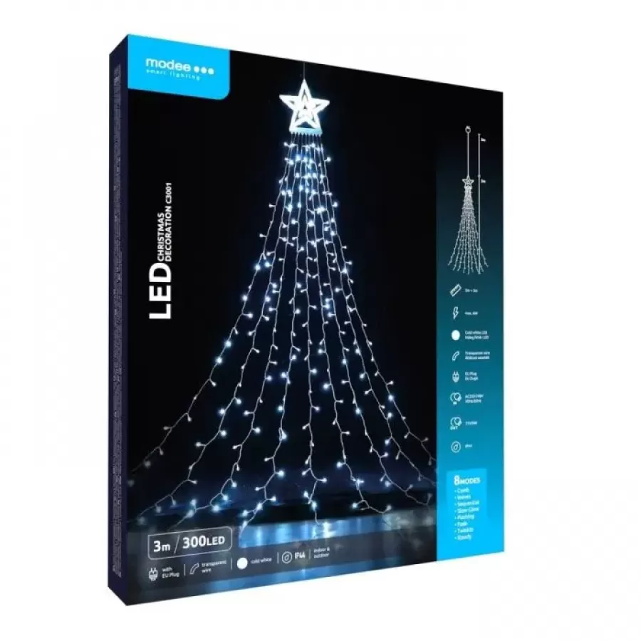 Ghirlanda Luminoasă Decorativă MODEE C3001 300 LED-uri 6W 3M Alb Rece