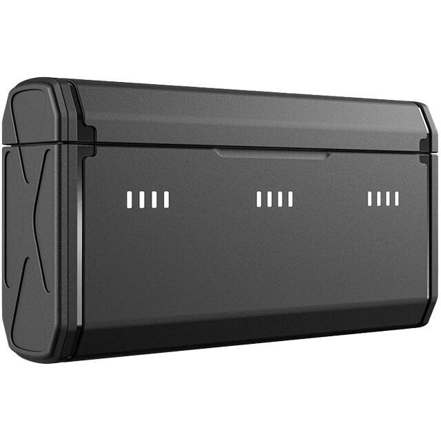 Accesoriu Camera Video Actiune GP-HPK-011 pentru GoPro Hero9/10/11/12 Black, USB-C, 15W, Incarcare simultana 3 baterii, Depozitare carduri memorie, Negru