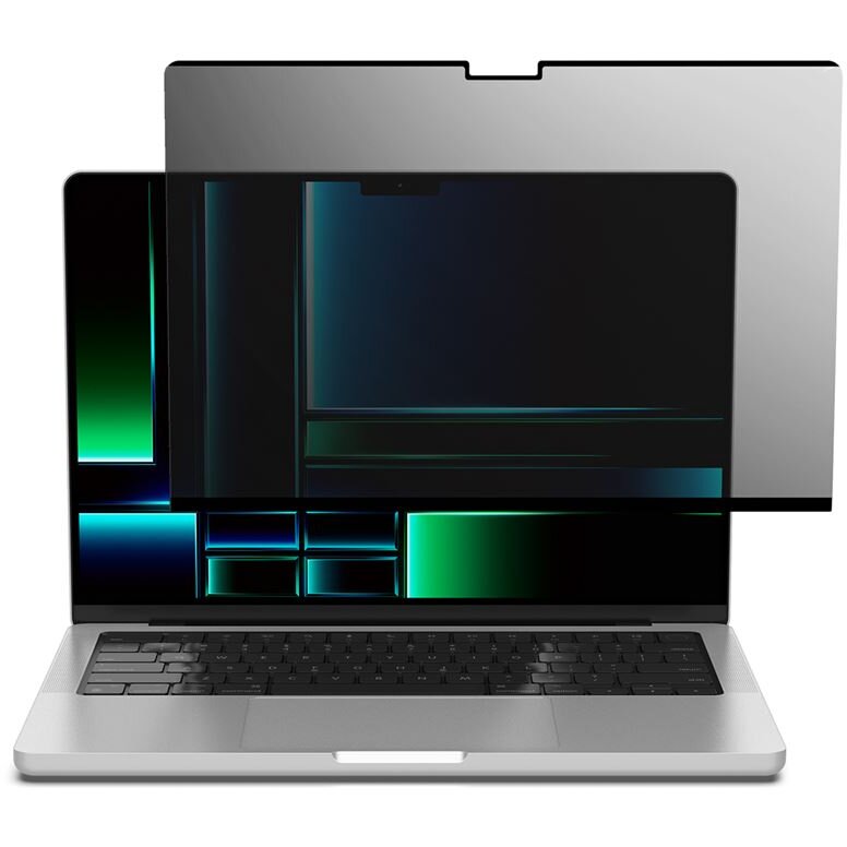 Folie protectie Spigen SafeView compatibila cu MacBook Pro 14 inch 2021/2023/2024 Privacy - imagine 2