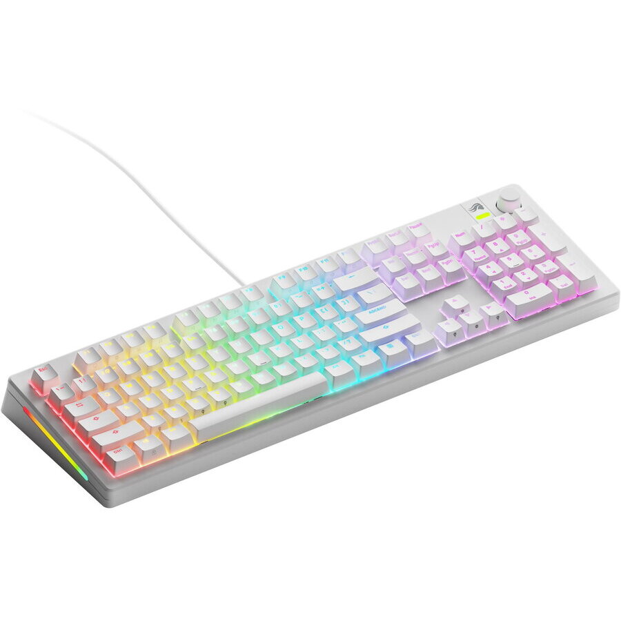 Tastatura Mecanica Glorious GMMK 3 100% Prebuilt USB-C Fox Switches US Layout 104x Taste Alb — imaginea 2