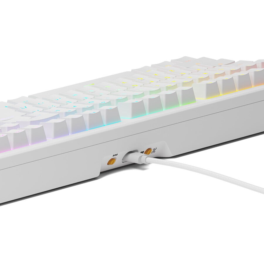 Tastatura Mecanica Glorious GMMK 3 100% Prebuilt USB-C Fox Switches US Layout 104x Taste Alb — imaginea 4