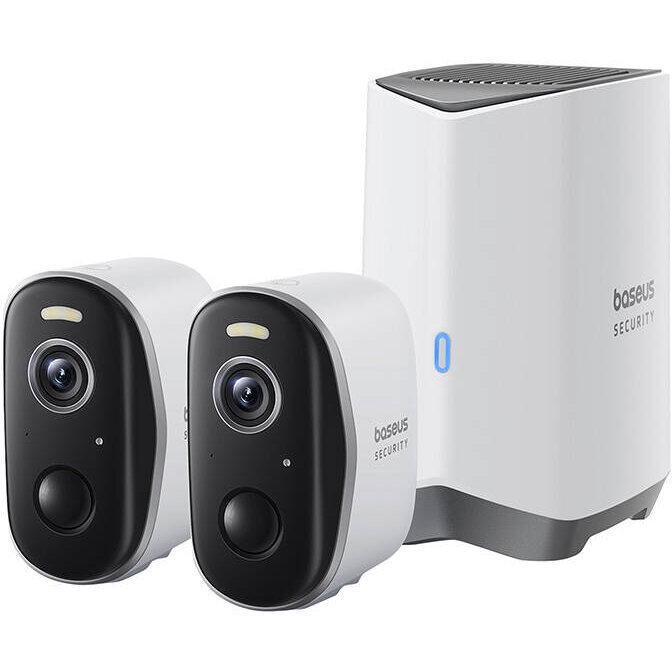 Camera supraveghere N1 Plus, Exterior, 2K, Control vocal, WiFi, Alb