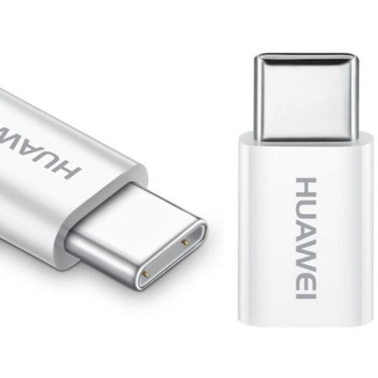 Adaptor Date și Încărcare Huawei microUSB - USB-C AP52 Alb
